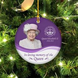 Queen Elizabeth Platinum Jubilee Christmas Rip Of England Ornament Perfect And Unique Gifts For Family On Christmas