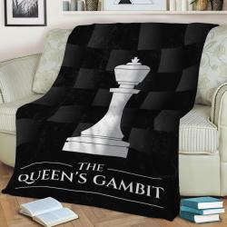 Queens Gambit Fleece Throw Blanket Meaningful Gift For Halloween Christmas