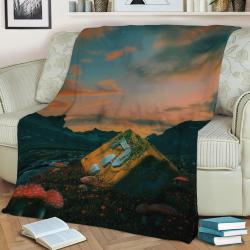 Question Block Fleece Throw Blanket Meaningful Gift For Halloween Christmas