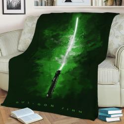 Qui-Gon Fleece Throw Blanket Meaningful Gift For Halloween Christmas