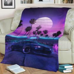 R32 Sunset Fleece Throw Blanket Meaningful Gift For Halloween Christmas