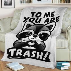 Raccoon Trash Lover Fleece Throw Blanket Meaningful Gift For Halloween Christmas