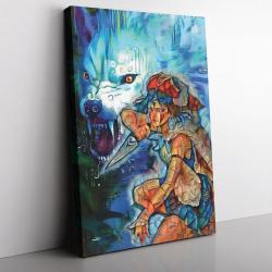 Raging Princess Mononoke Studio Ghibli Canvas Print Wall Art Canvas Christmas Gift For Son Daughter