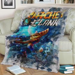 Ratchet And Clank Fleece Throw Blanket Meaningful Gift For Halloween Christmas