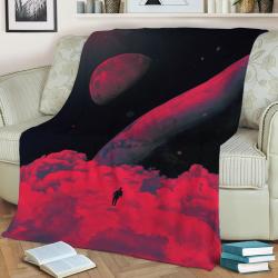Red Dream Fleece Throw Blanket Meaningful Gift For Halloween Christmas