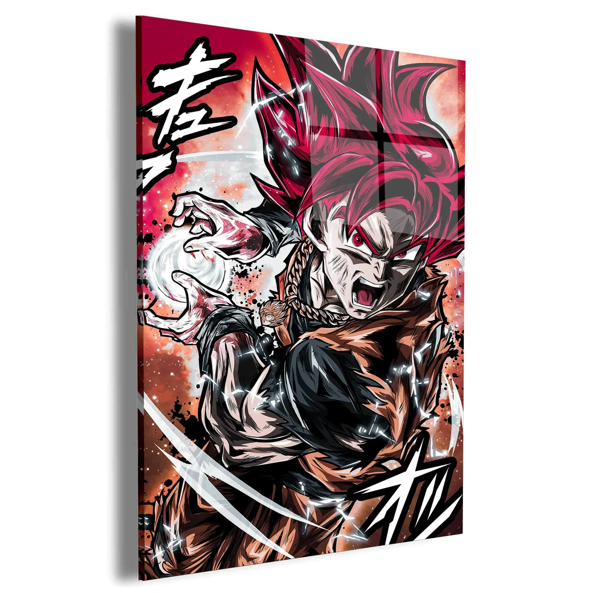 Red God Goku Warm Wall Art Canvas Christmas Gift For Son Daughter