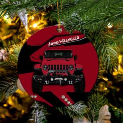 Red Jeep Mica Ornament Perfect Gift For Holiday Perfect And Unique Gifts For Family On Christmas