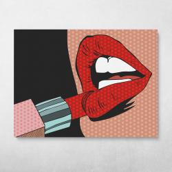 Red Lipstick Wall Art Canvas Meaning Gift For Birthday Christmas