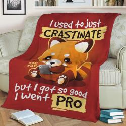 Red Panda Procrastinator Fleece Throw Blanket Meaningful Gift For Halloween Christmas