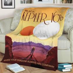 Relax On Kepler 16B Fleece Throw Blanket Meaningful Gift For Halloween Christmas