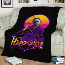Retro Knife Fleece Throw Blanket Meaningful Gift For Halloween Christmas