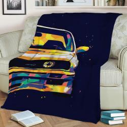 Retro Racing Car Fleece Throw Blanket Meaningful Gift For Halloween Christmas