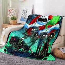 Rick And Morty Blanket Meaningful Gift For Halloween Christmas Flannel Throw Room Decoration