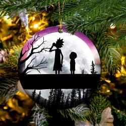Rick And Morty Moon Night Mica Ornament Perfect Gift For Holiday Perfect And Unique Gifts For Family On Christmas