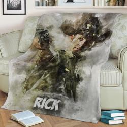 Rick Fleece Throw Blanket Meaningful Gift For Halloween Christmas