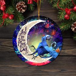 Rio Blu and Jewel Love You To The Moon Galaxy Mica Circle Ornament Perfect Gift For Holiday Perfect Gifts For Family On Christmas