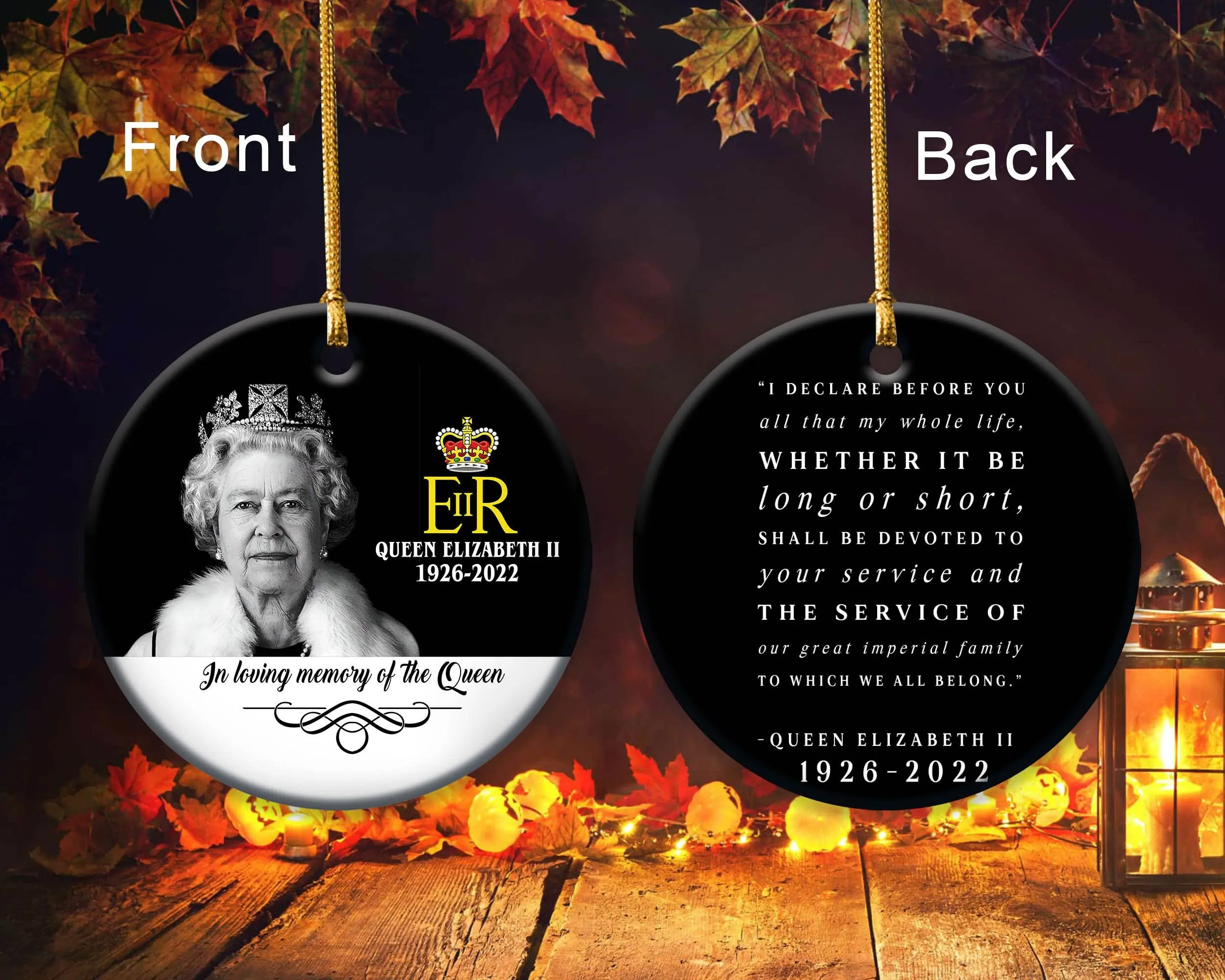 RIP Queen Elizabeth II Memorial Ornament Perfect And Unique Gifts For Family On Christmas Holiday
