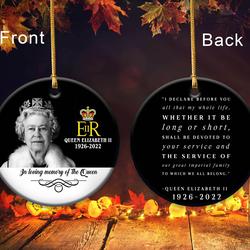 RIP Queen Elizabeth II Memorial Ornament Perfect And Unique Gifts For Family On Christmas Holiday