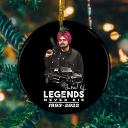 RIP Sidhu Moose Wala Pray For Legends Ornament Perfect And Unique Gifts For Family On Christmas