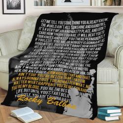Rocky Balboa Movie Poster Fleece Throw Blanket Meaningful Gift For Halloween Christmas