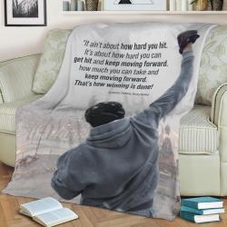 Rocky Balboa Quote Fleece Throw Blanket Meaningful Gift For Halloween Christmas