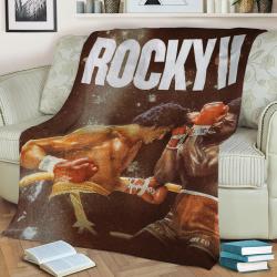 Rocky Movie Poster Fleece Throw Blanket Meaningful Gift For Halloween Christmas