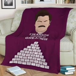 Ron Swanson Pyramid Great Fleece Throw Blanket Meaningful Gift For Halloween Christmas