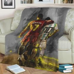 Ronaldo And Messi 1 16 Fleece Throw Blanket Meaningful Gift For Halloween Christmas