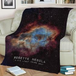 Rosette Nebula Fleece Throw Blanket Meaningful Gift For Halloween Christmas