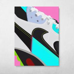 Running Sneaker Wall Art Canvas Meaning Gift For Birthday Christmas