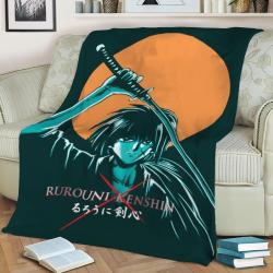 Ruroni Kenshin Art 11 Fleece Throw Blanket Meaningful Gift For Halloween Christmas