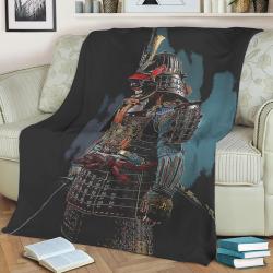 Samurai Fleece Throw Blanket Meaningful Gift For Halloween Christmas