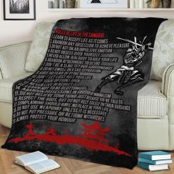 Samurai Rules Musashi Fleece Throw Blanket Meaningful Gift For Halloween Christmas
