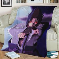 Sasuke Sharingan Fleece Throw Blanket Meaningful Gift For Halloween Christmas