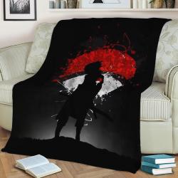 Sasuke Uchiha Anime Fleece Throw Blanket Meaningful Gift For Halloween Christmas