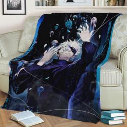 Satoru Gojou Fleece Throw Blanket Meaningful Gift For Halloween Christmas