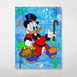 Scrooge Money Walk Wall Art Canvas Meaning Gift For Birthday Christmas