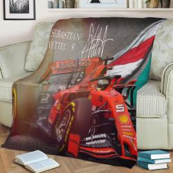 Sebastian Vettel Fleece Throw Blanket Meaningful Gift For Halloween Christmas