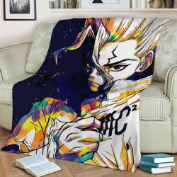 Senku Ishigami Dr Stone Fleece Throw Blanket Meaningful Gift For Halloween Christmas