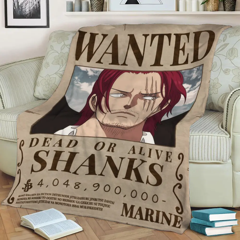 Shank Bounty Wanted Poster Fleece Throw Blanket Meaningful Gift For Halloween Christmas