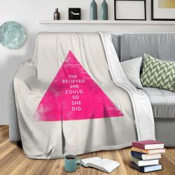 She Believed She Could Fleece Throw Blanket Meaningful Gift For Halloween Christmas