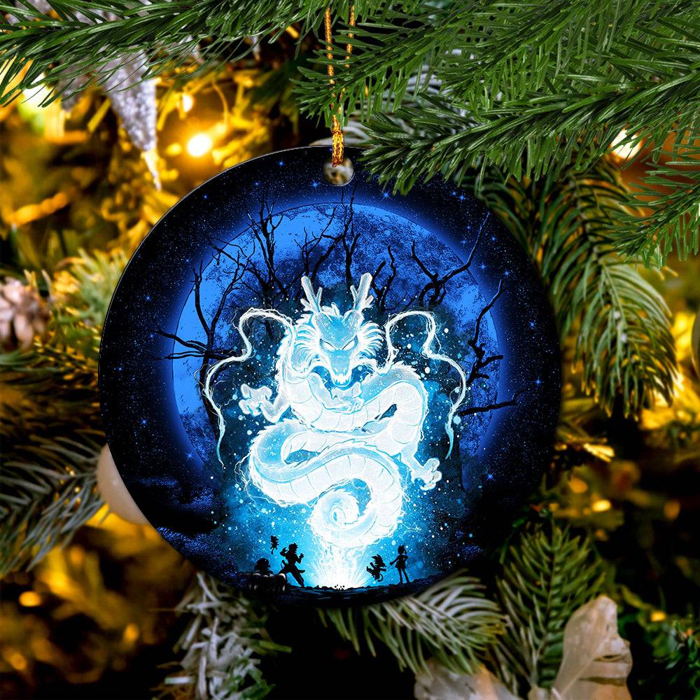 Shenron Dragon Ball Moonlight Mica Circle Ornament Perfect Gift For Holiday Perfect And Unique Gifts For Family On Christmas