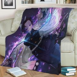 Shinobu Kochou Fleece Throw Blanket Meaningful Gift For Halloween Christmas
