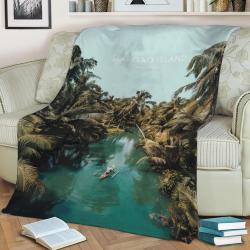 Siargao Island Philippines Fleece Throw Blanket Meaningful Gift For Halloween Christmas