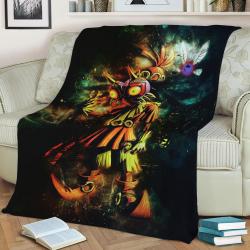 Skull Kid Majoras Mask Fleece Throw Blanket Meaningful Gift For Halloween Christmas