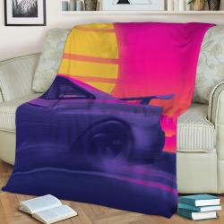 Skyline Gtr Outrun 3 Fleece Throw Blanket Meaningful Gift For Halloween Christmas