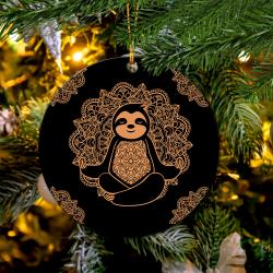 Sloth Mandala Yoda Mica Ornament Perfect Gift For Holiday Perfect And Unique Gifts For Family On Christmas
