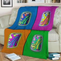 Slurm Pop Art Fleece Throw Blanket Meaningful Gift For Halloween Christmas
