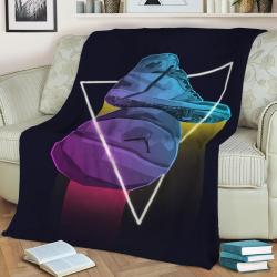 Sneaker With Ball Fleece Throw Blanket Meaningful Gift For Halloween Christmas