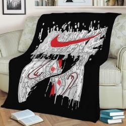 Sneakers Art Fleece Throw Blanket Meaningful Gift For Halloween Christmas